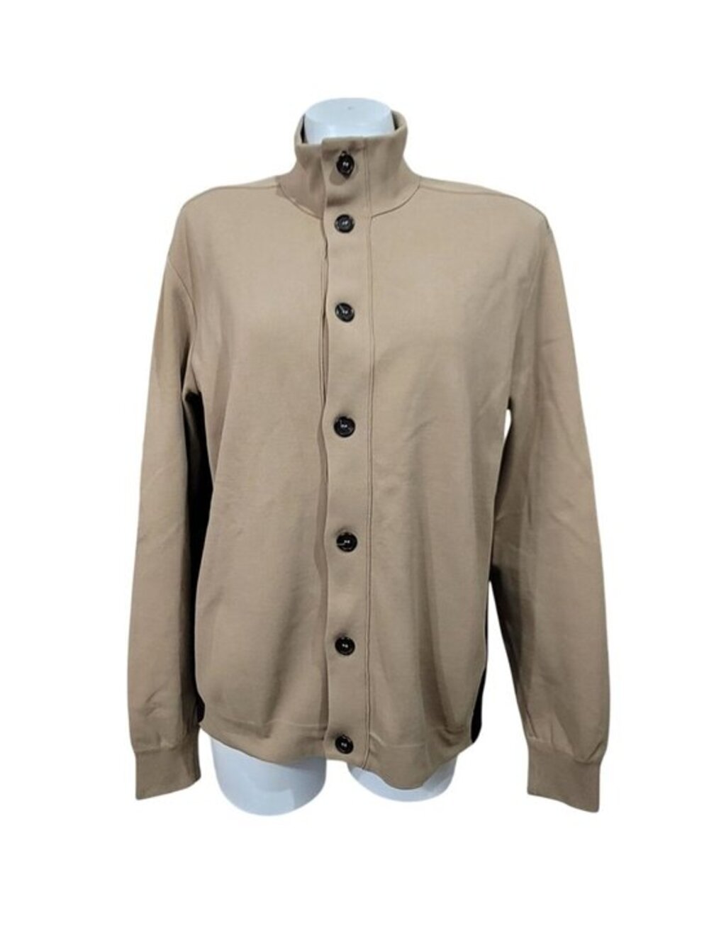 Vintage Prada Sport Cardigan Button Front Contrast Side Panels 90s IT 52